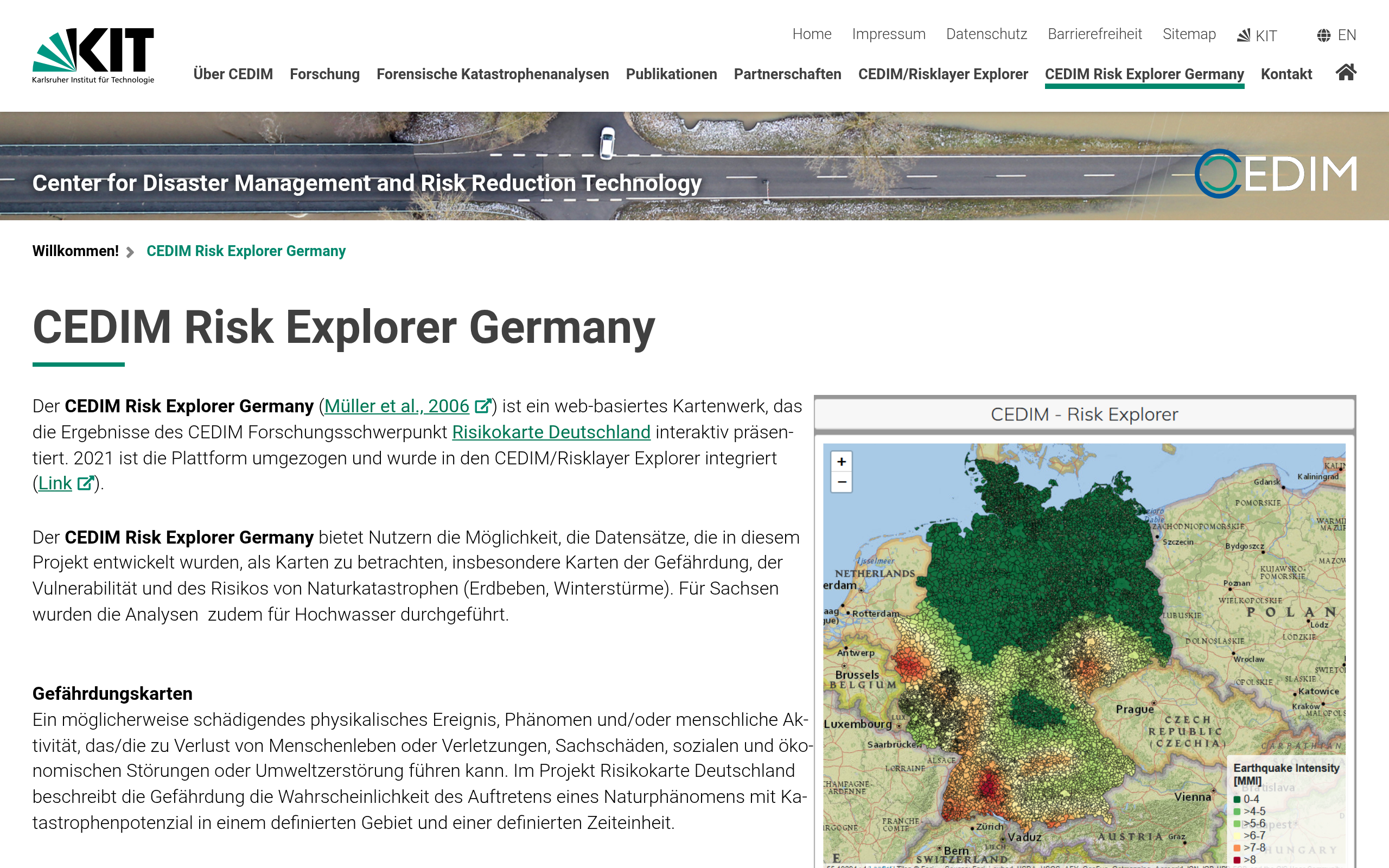 CEDIM Risk Explorer Alemania